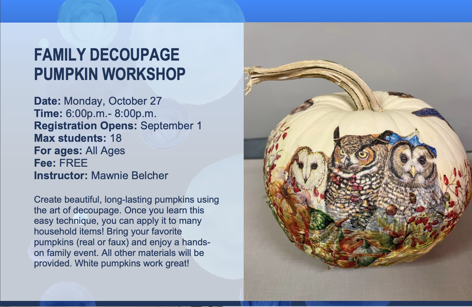 Decoupage Pumpkin Flier